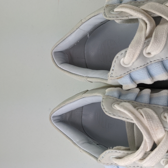 Tory Burch Sport Ruffle Leather Sneakers Shoes Women's Size 6.5 M Light Blue - Picture 9 of 11